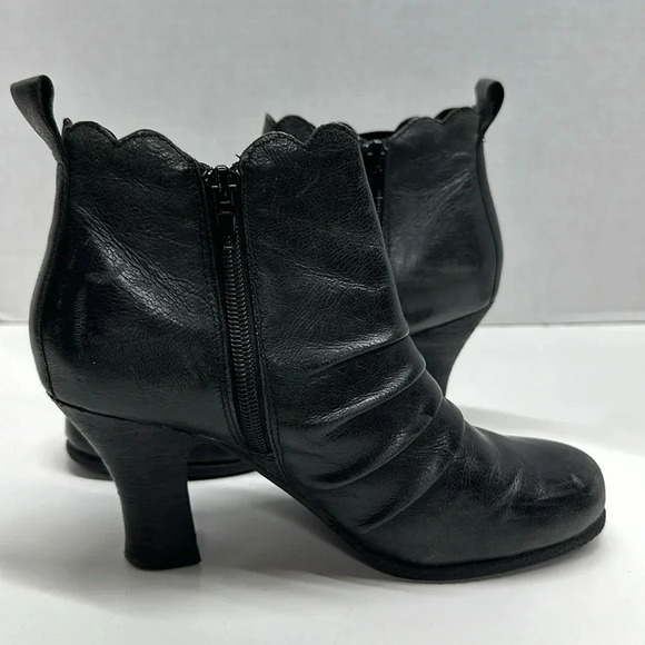 Miz Mooz Kasha High Heel Heeled Ankle Boots Bootie Leather Black Size 37 6.5 - Picture 5 of 11